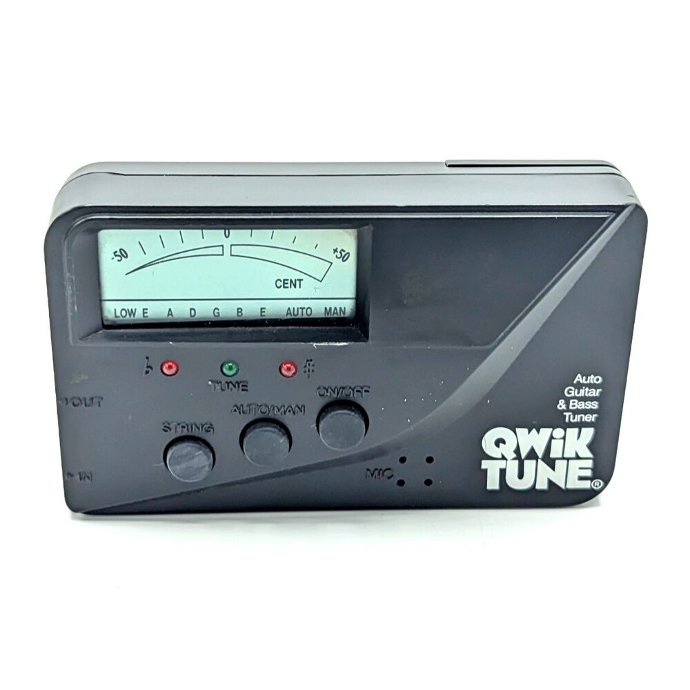 Qwik Tune Automatic Chromatic Tuner Guitar Bass Violin Ukulele Digital LCD